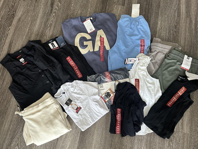 Mixed Brands Clothing Lot 12 Womens XL Joggers Jacket Sweatshirts Tanks Lounge