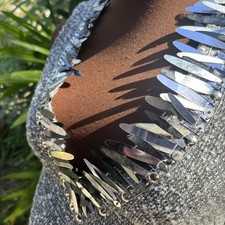 Anna Sui for target Womens wool blend tweed backless midi Statement dress