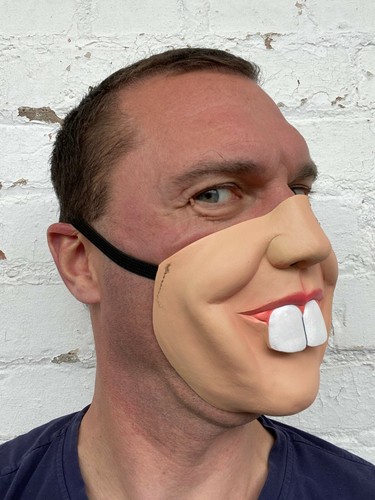 Big Teeth Mask Funny Half Face Rabbit Buck Teeth Costume Bunny Face Accessory - Picture 5 of 6