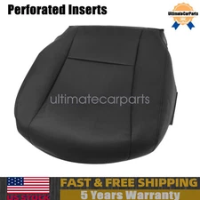 Driver Bottom A/C Leather Seat Cover Black For 2007-2012 Lexus LS460 L/ LS600h L
