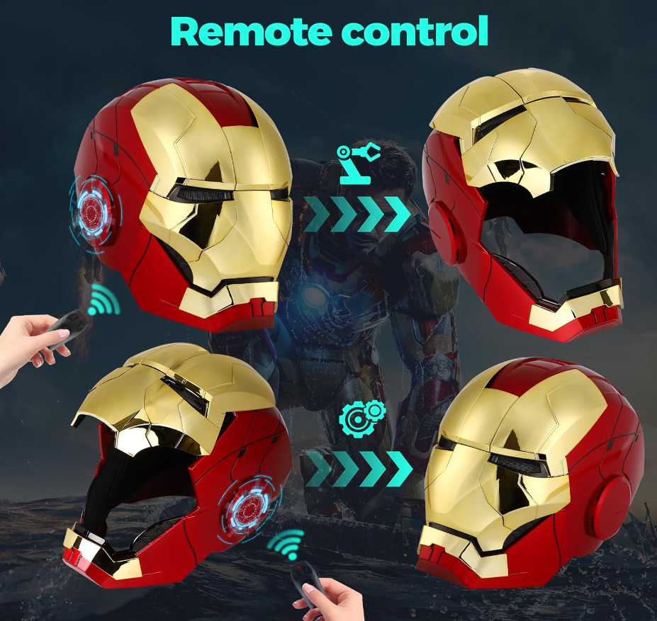 Iron Man Gold MK5 Helmet Electronic Voice Activated Open&Close
