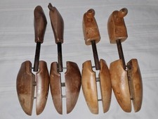 2 pr VINTAGE SHOE TREE HARD WOOD STRETCHERS KEEPERS FORMS ADJUSTABLE