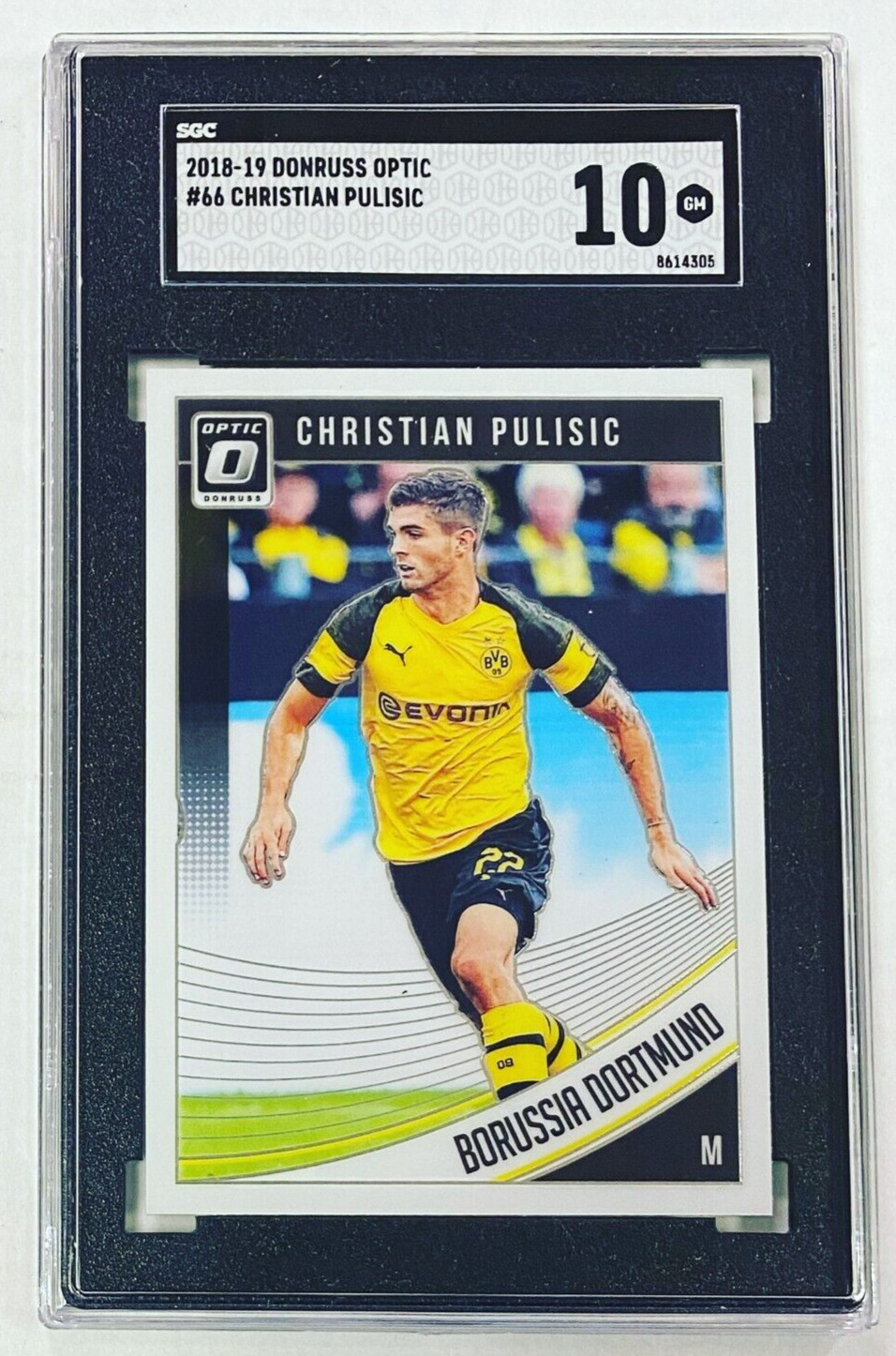 2018-19 Panini Donruss Optic Christian Pulisic #66 SGC 10 GEM MINT Dortmund
