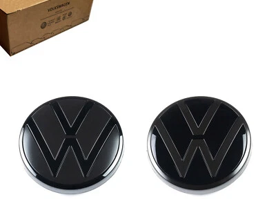 VW Zeichen Schwarz Hinten Golf 8 GTI R GTD Emblem R-Line Life Style TGI TDI TSI  - Bild 1 von 4