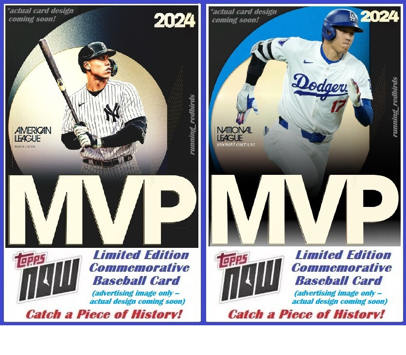 2024 Topps Now! Aaron Judge & Shohei Ohtani AL & NL MVP - Limited 
