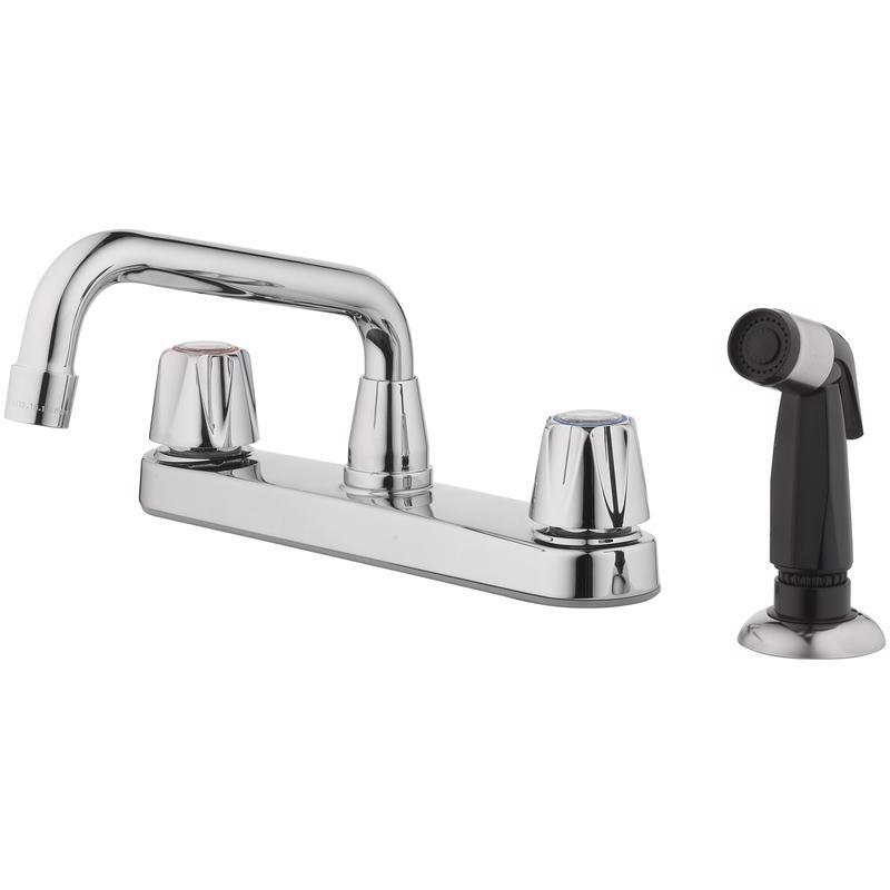 OakBrook 804W-1001 1.8 GPM 2-Handle Chrome Side Sprayer Kitchen Faucet