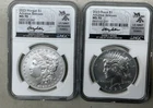 2023 PEACE & MORGAN DOLLAR 2 COIN SET NGC MS70 ADVANCE RELEASES DAVID RYDER