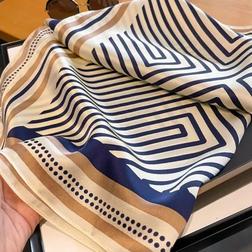100 % Maulbeerseide 27 Zoll Quadratischer Schal Damen Halstuch Halstuch Mode Stil Gestreift - Bild 6 von 15