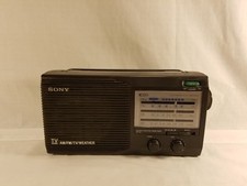 Sony ICF-34 Portable Radio 4 Band AM/FM/Weather/TV Tested Great Reception/ Sound