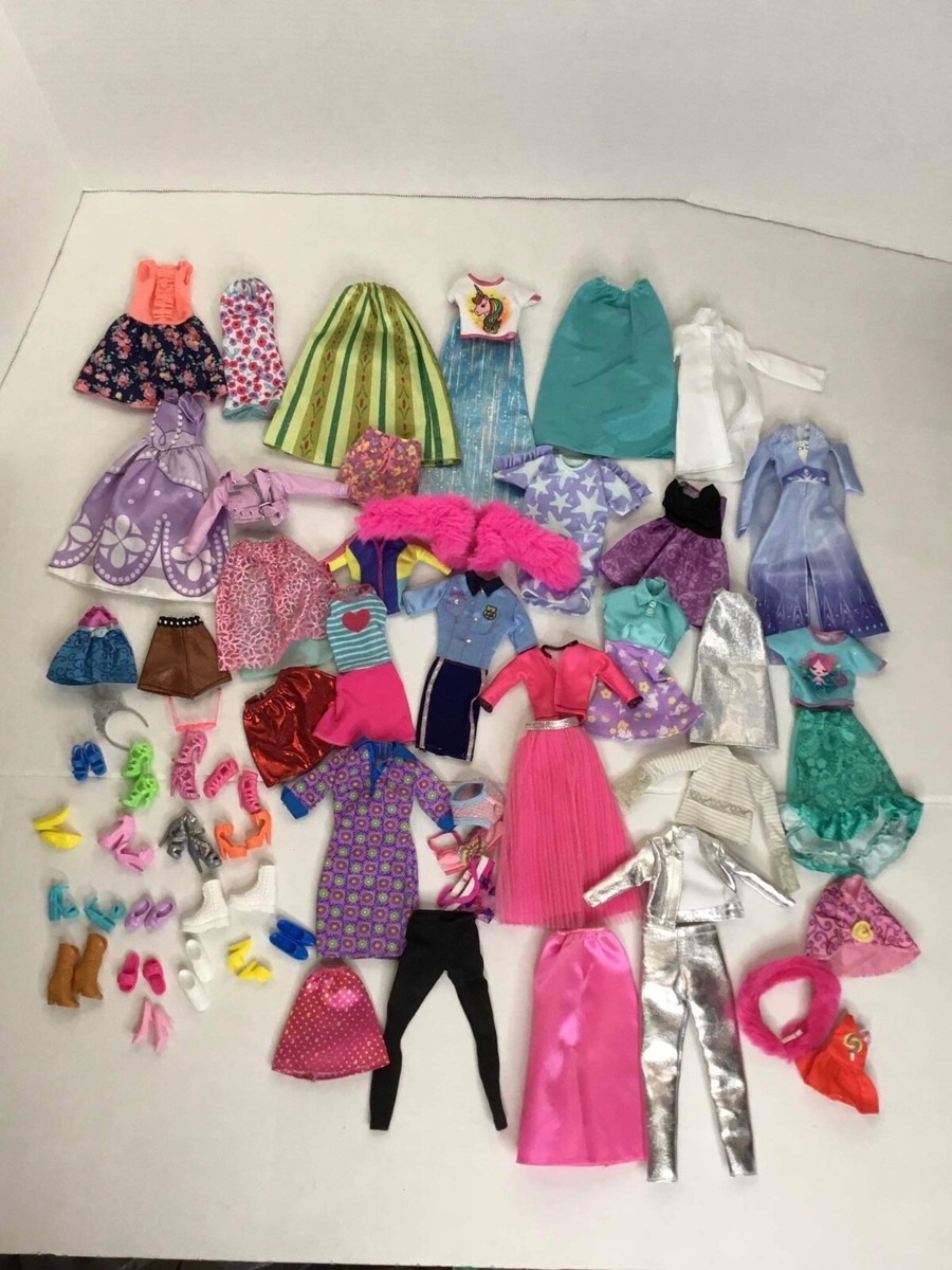 Barbie Doll Clothes, Shoes Accessories Lot of 38 and 17 Pairs of