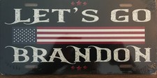Let’s Go Brandon Metal license plate Flag Trump Made In USA