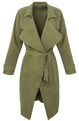 Damen Trenchcoat Mantel Damen Blogger Übergangs Jacke Damenjacke D-302 S-L