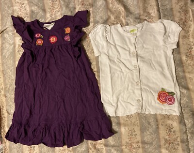 Crazy 8 Pretty Paradise Purple Dress Cardigan Outfit Set Girls 5T NEW NWT