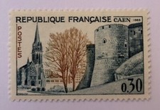 Timbre France 36e Congrès sociétés philatéliques françaises Caen  1389 1963 Neuf