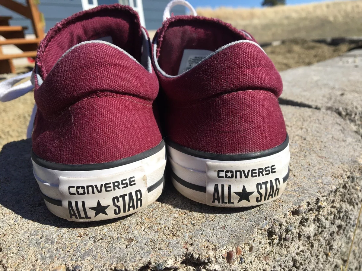 Converse All Star Chuck Taylor Maroon Low Top Sneakers Shoes Size