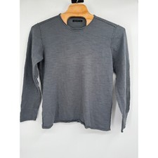 John Varvatos Star USA Linen Blend Long Sleeve blue Sweater Shirt XL