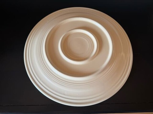 Vintage Fiesta Ivory Chop Plate Platter 14" HLC Circa:1937-1951 - Picture 7 of 14