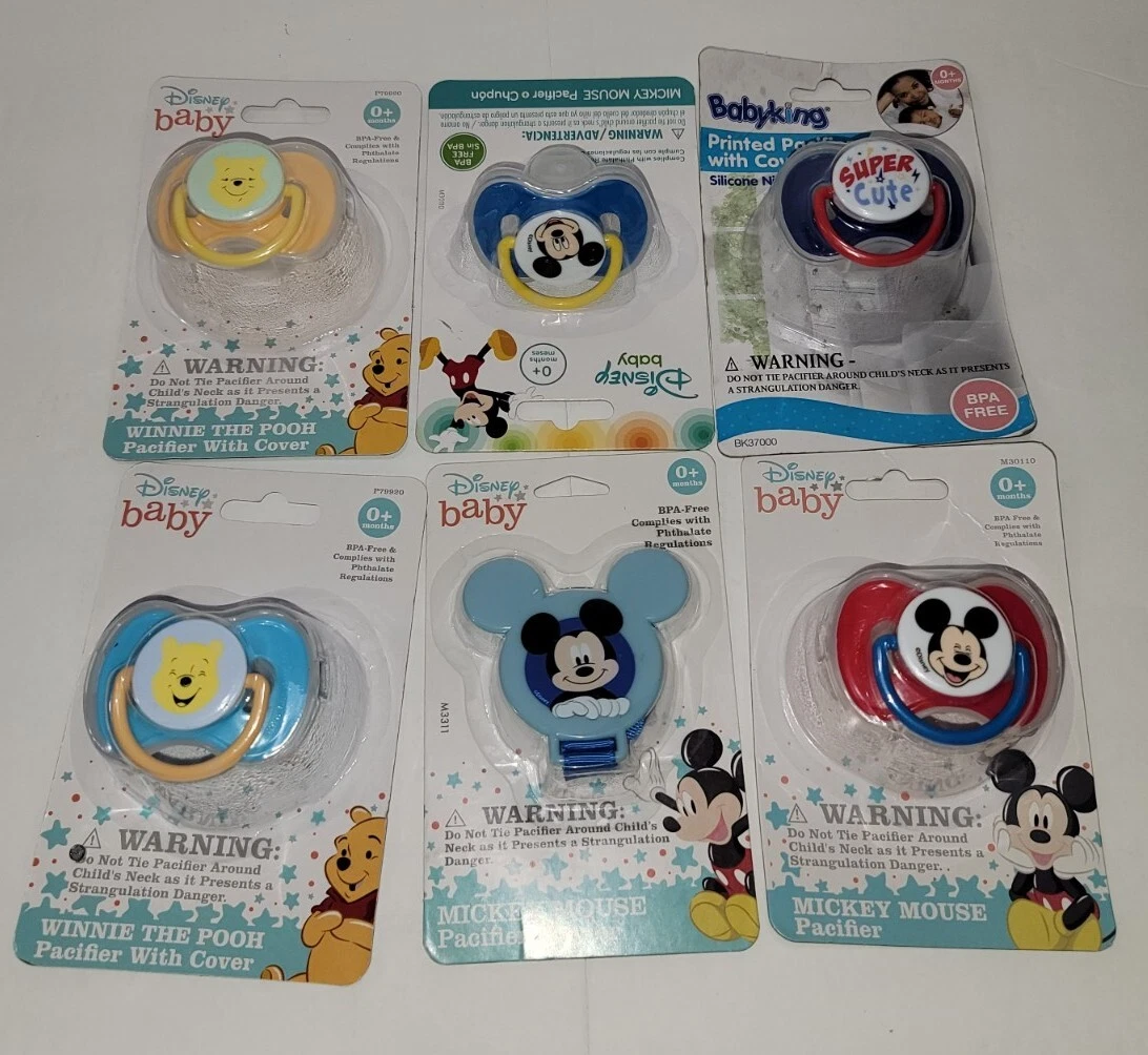 Lot of 5 Disney Baby Minnie Mickey Mouse Pooh Pacifier BPA Free