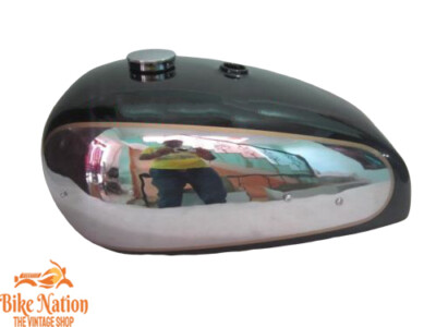 BSA GOLD STAR A7 A10 SUPER ROCKET CHROME & BLACK PAINTED  TANK + CAP|Fit For
