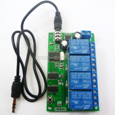 12V 4-CH AD22B04 MT8870 DTMF Tone Signal Decoder Relay Phone Remote Control PLC