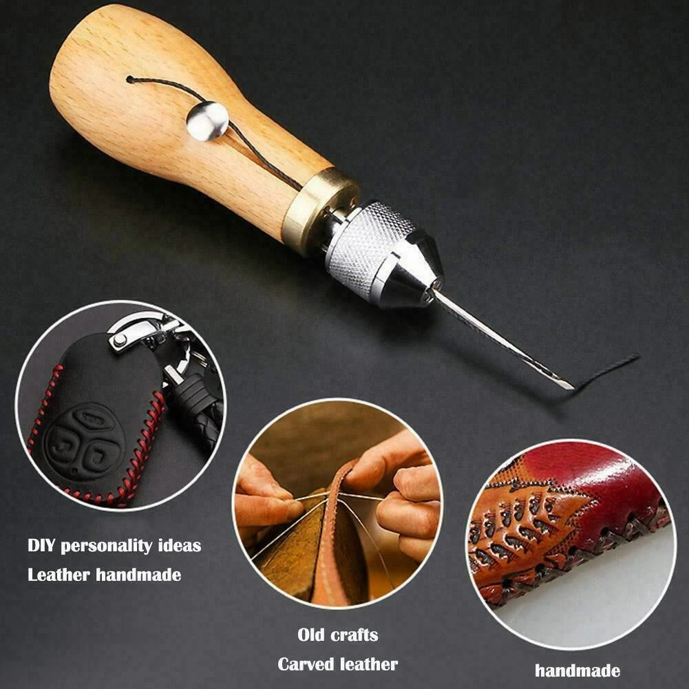 JCP Leather Canvas Tent Sewing Awl Quick Stitch Repair Tool Heavy Duty  Thread