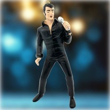Elvis Presley Christmas Ornament Black Jumpsuit Kurt Adler 4.5 x 2 Inch 
