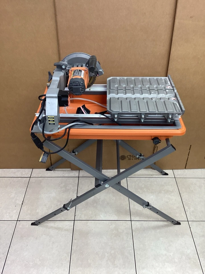 RIDGID 9 amperios 7 pulgadas Sierra para azulejos húmedos con cable Blade R4031 con soporte Foto 4 de 4