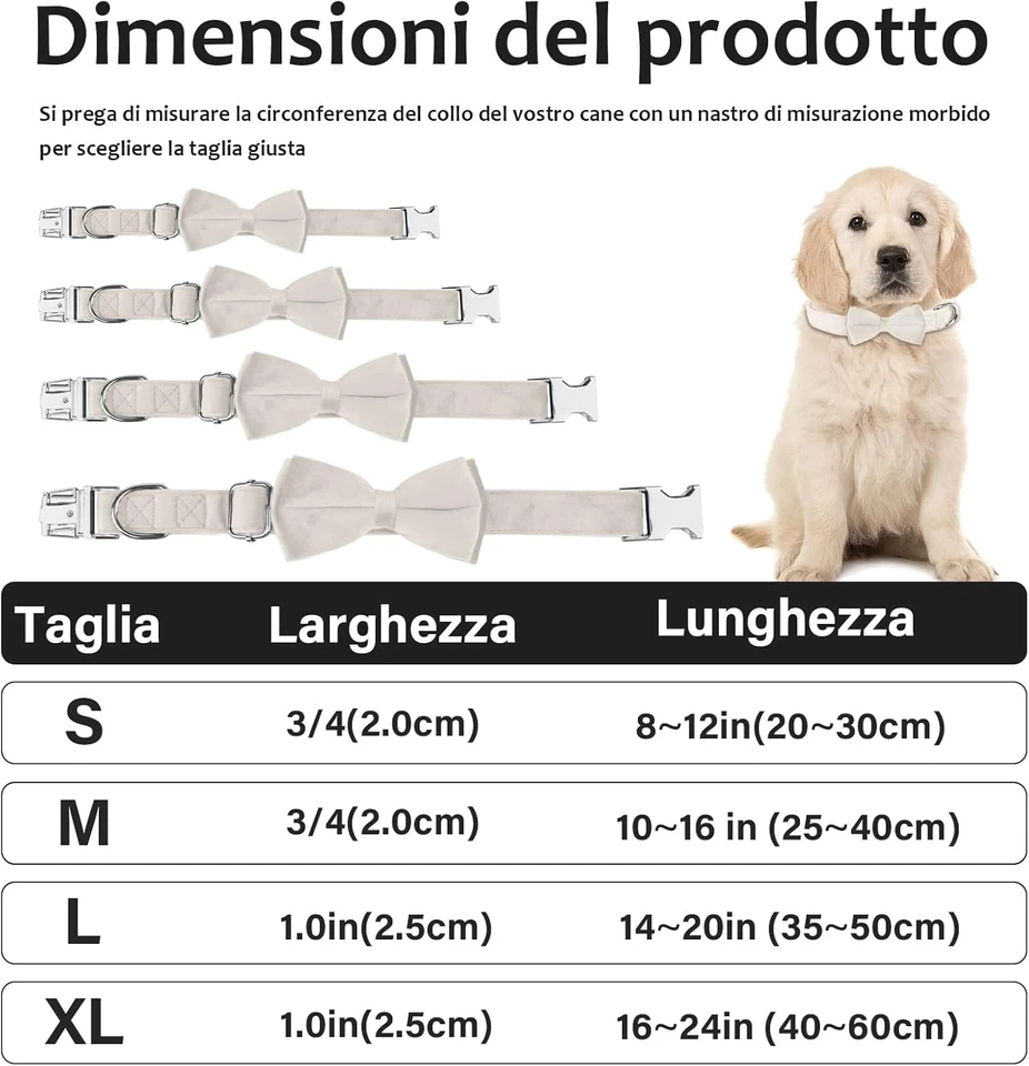Collare Cane, Papillon Cane Collare per Cani Velluto, Collare per Cani Comodo Re - Immagine 4 di 4