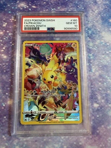 PSA 10 Pikachu #160 Crown Zenith Full Art Pokemon Card