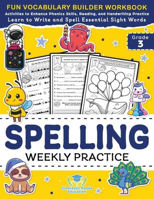 Spelling Weekly Practice for 3rd Grade Scholastic Panda Education Taschenbuch