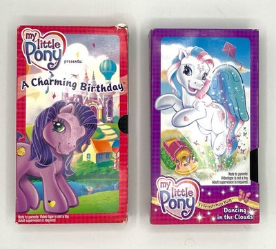 My Little Pony Vintage 2003 VHS Lot Dancing In The Clouds & A Charming Birthday