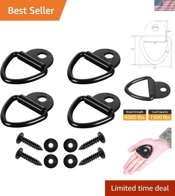 High-Strength Bolt-On Cargo Anchors - 4PCS Alloy Steel V-Ring for Versatile Use