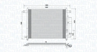 Condenseur climatisation MAGNETI MARELLI 350203943000 - Photo 1/4