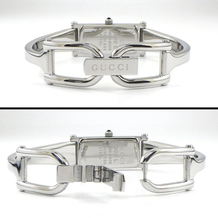 Gucci Rectangular Bangle Watch 1500L with Diamond… - image 3