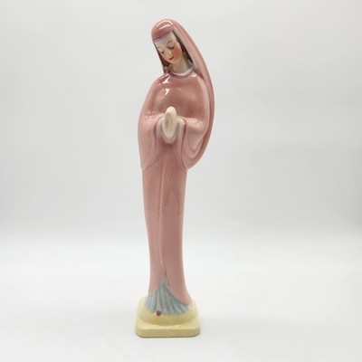 Vintage Coventry Ware Art Deco Lady Figurine Pink Ceramic Statue 5019B