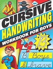 Cursive Handwriting Workbook for Boys: Cursive Letter Tracing Book for Ki - GOOD