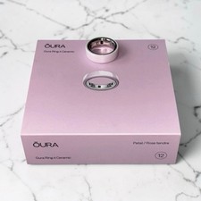 OURA Ring Gen 4 Ceramic Petal Pink with Silver Inner Band Size 12 Factory reset