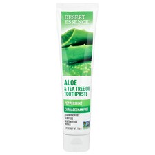 Aloe  Tea Tree Oil Toothpaste, Peppermint, 6.25 oz 176 g 