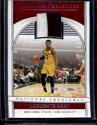 2021 National Treasures Collegiate Luguentz Dort Timeless Treasures Patch #/10 