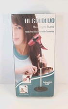 HL GOLDLUO NIB Hair Dryer Stand Hands Free Blow Dryer Holder Adjustable To 36"