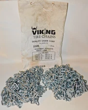 2228 Quality Chain Corp VIKING Ladder Twist Link Tire Chains, 1 Pair, Never Used