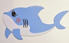 Little Blue Shark. Scrapbook, Card Making Paper Piecing