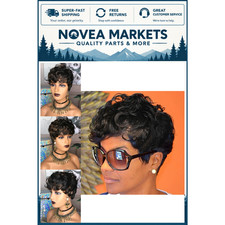 Curly Pixie Cut Human Hair Wig for Black Women - Short Stylish Hairpiece 1B/30