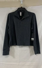 90 Degree by Reflex NWT Heather Charcoal Quarter Zip Pullover Top Women's M