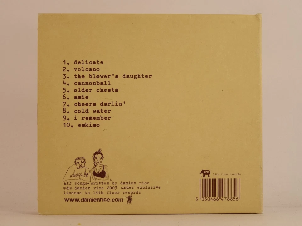DAMIEN RICE O (DIGIPAK) (587) 10 Track CD Album including Picture Sleeve  - Image 2 of 4