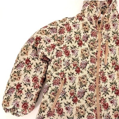 Sofie the Label Floral Tapestry Cottagcore Jacket Small Cream Rose Woven Zip Up