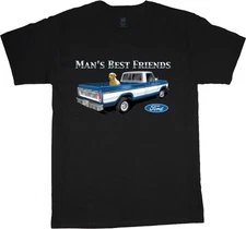 Men's Graphic Tees Ford Trucks Vintage F-150 Dog T-shirt Clothing