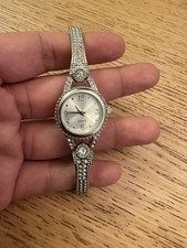 Women's Quartz Silver Gemmed Bracelet Wristwatch, Analog, Arabic Numerals