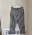 Abercrombie & Fitch Women’s Black and White Trouser Pants Size L — photo 1