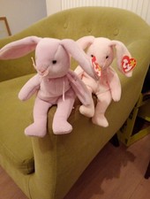 Ty Beanie Babies Hoppity 🐇 & Floppity Easter🐰Bunnies With Tags